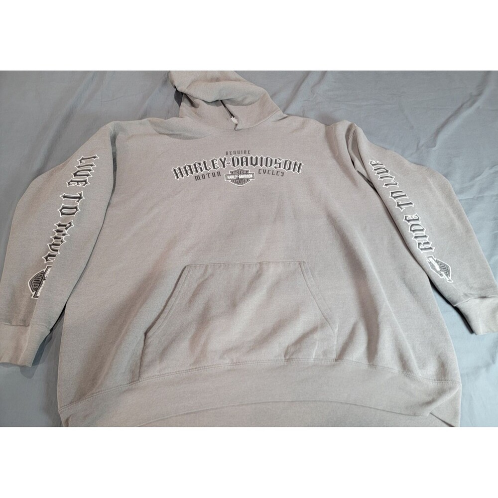 Harley-Davidson Hoodie Men Gray Live To Ride Ride To Live Mitchell’s Modesto CA